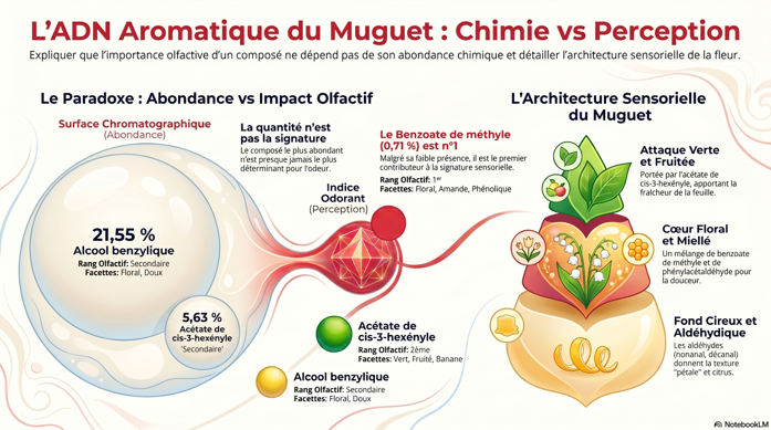 ADN aromatique du muguet : comparaison entre abondance chimique et perception olfactive